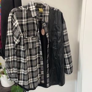 Spoon Jean half flannel half denim jacket!